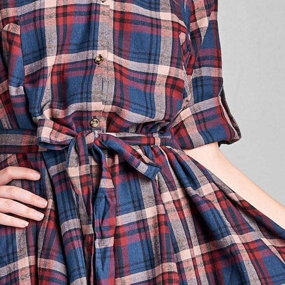 Plaid Print hi-lo Dress PRICE IS FIRM - Picture 3 of 4